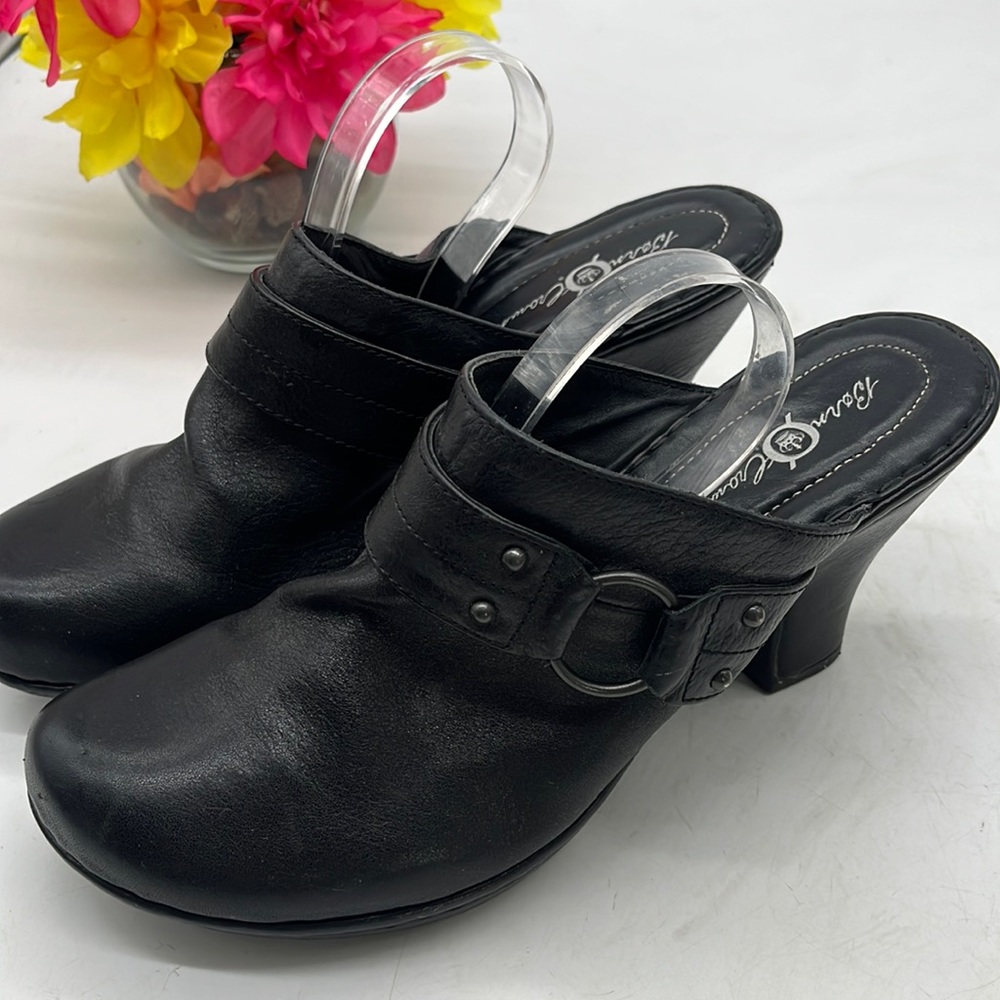 Born Crown Black Leather Mule Clog Size 11 CM4547